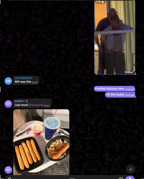 The cruise incident and the $30 peasant food